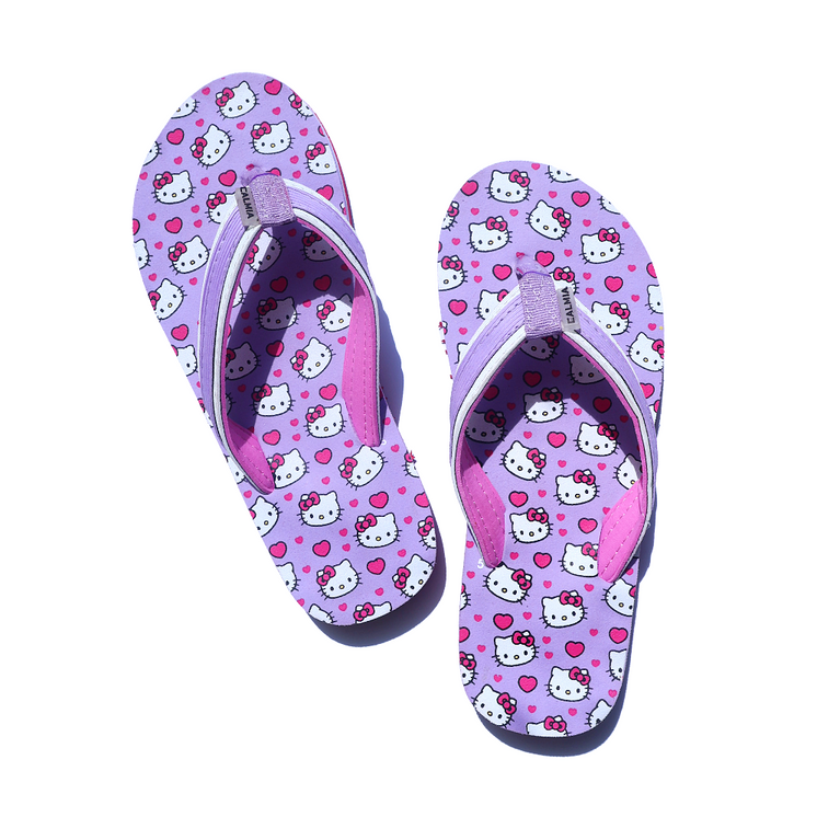 Cute Walk By Calmia Slip On Flip Flops with Cute Kitty Print