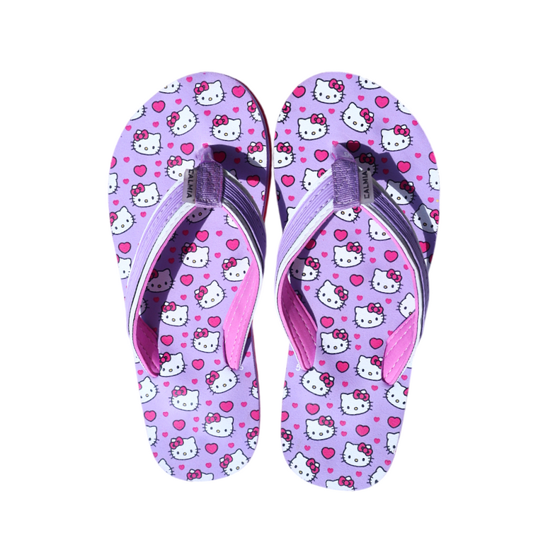 Cute Walk By Calmia Slip On Flip Flops with Cute Kitty Print