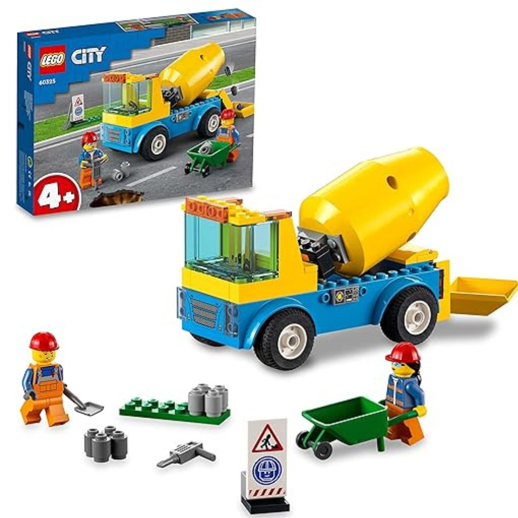 LEGO City Cement Mixer Truck 60 Building Kit (85 Pieces)