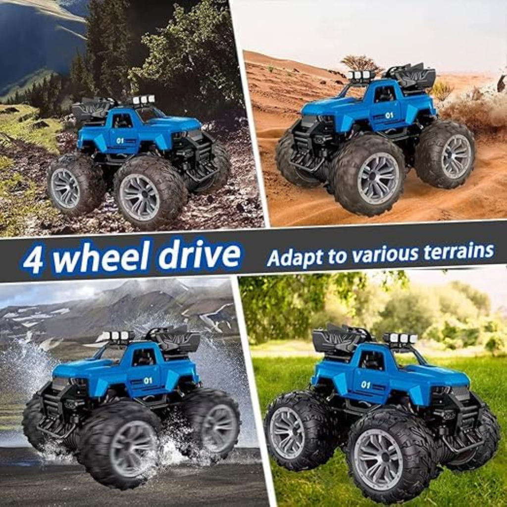 RC Racing Cars 2.4Ghz LED Light Kids Toys 4WD Off Road RC Stunt Car