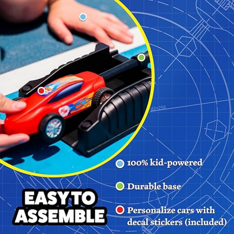 Stomp Rocket Original Stomp Racers Car with 2 Cars & 2 Launcher for Kids Age 5 +