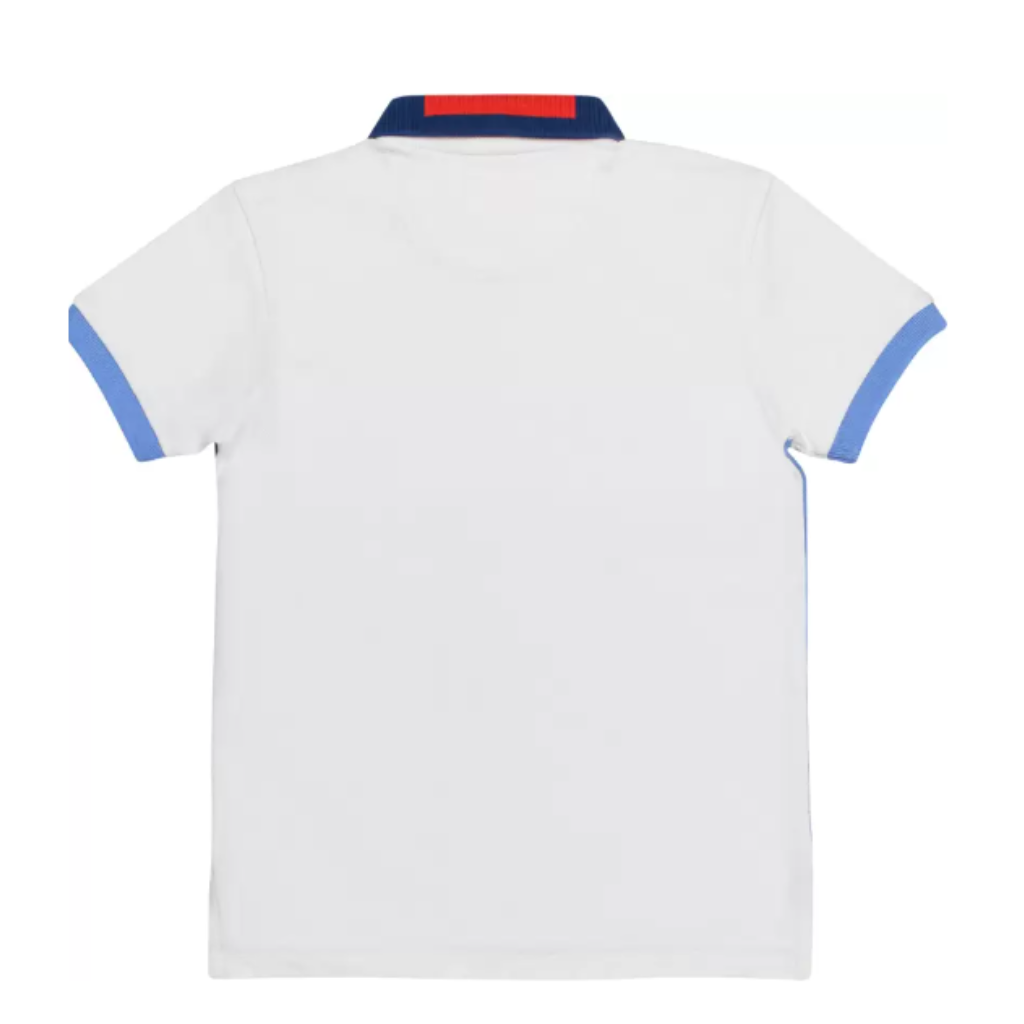 HAMLEYS Cotton Knit Half Sleeves Polo Neck T-Shirt - White
