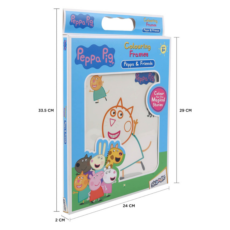 SKOODLE - Peppa & Friends Colouring Frames for Kids