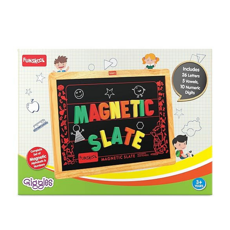 Funskool Magnetic Slate Writing Board - Brown