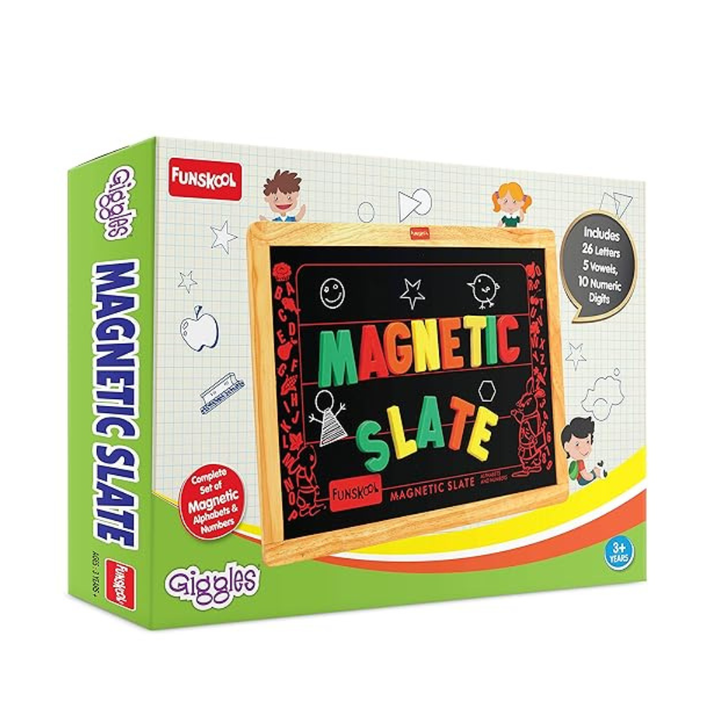Funskool Magnetic Slate Writing Board - Brown