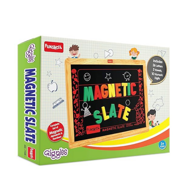 Funskool Magnetic Slate Writing Board - Brown