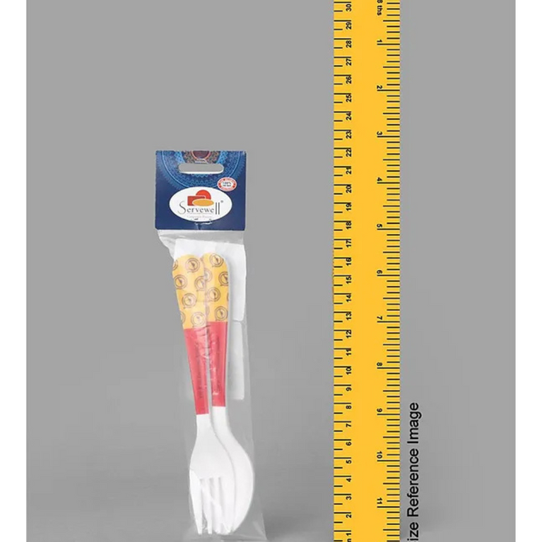 Servewell Minions Theme Kids Fork and Spoon - Multicolour