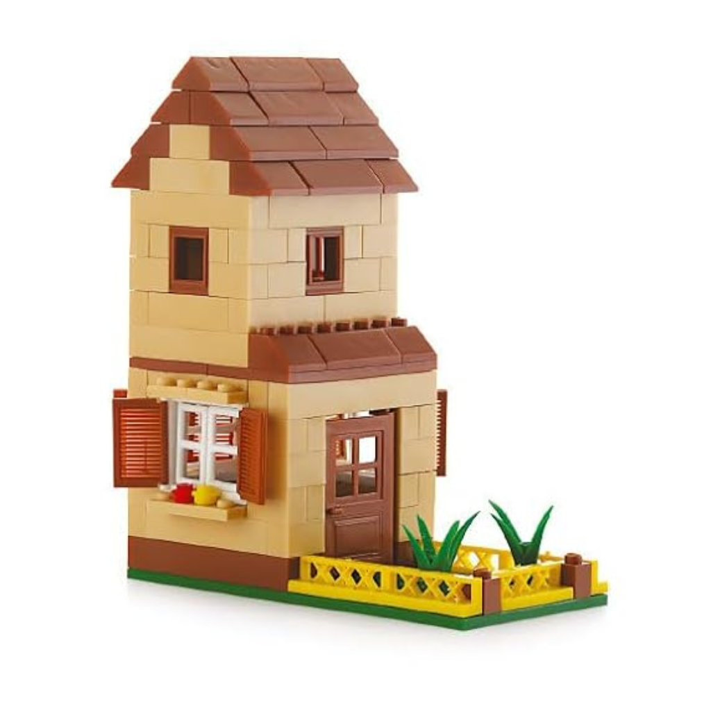 SMART Blocks Junior Cottage Building Bricks Puzzle Toy | for 3 to 8 Year Old Kids | 173 Interlocking Pieces