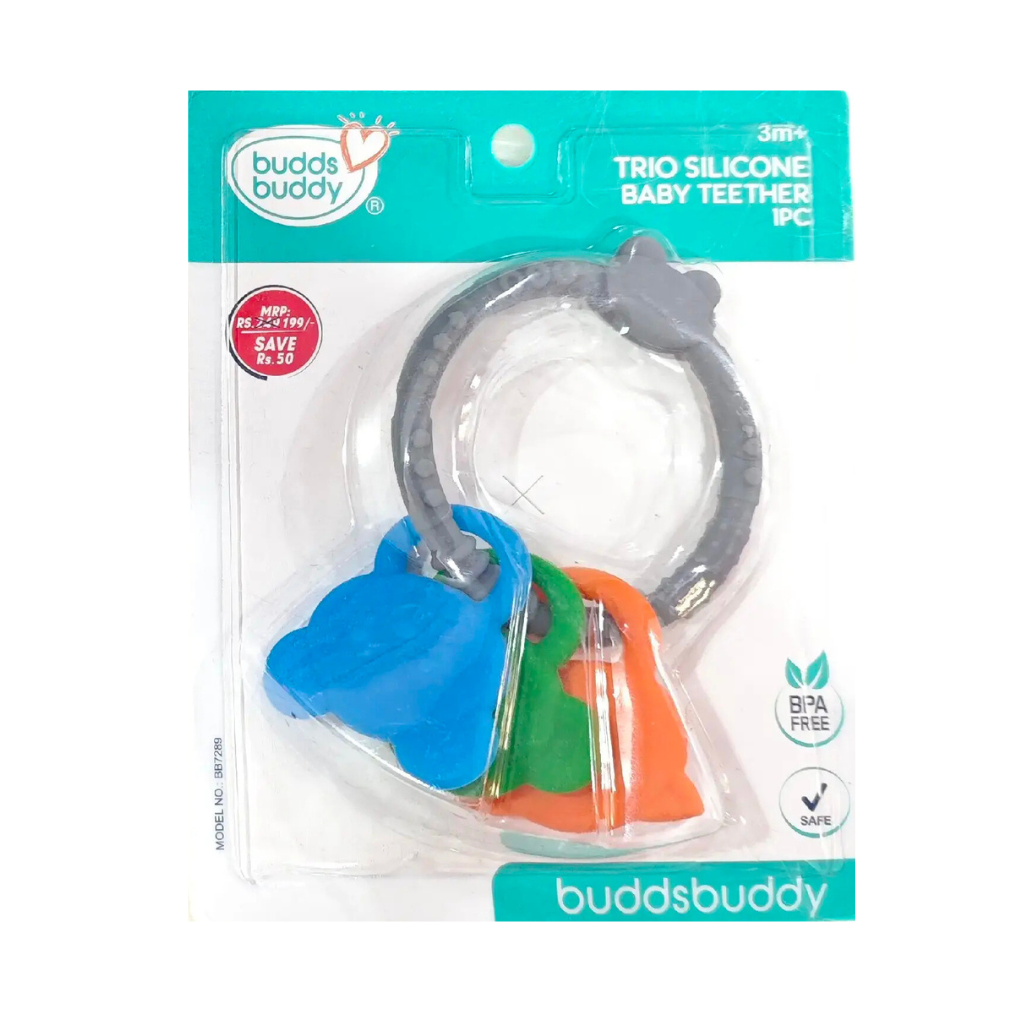 Buds Buddy Trio Silicone Baby Teether