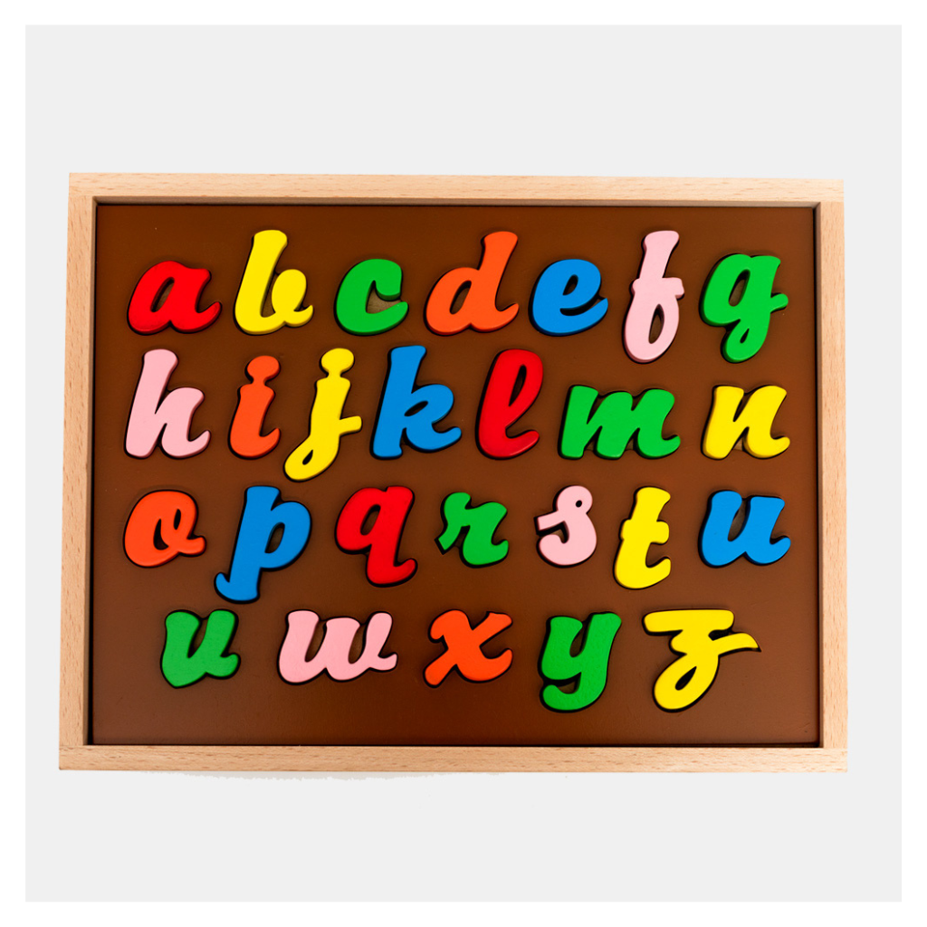 HILIFE - English Alphabet Puzzle 3-Layers Cursive Writing | Wooden ABC Letters Colorful Educational Puzzle Toy