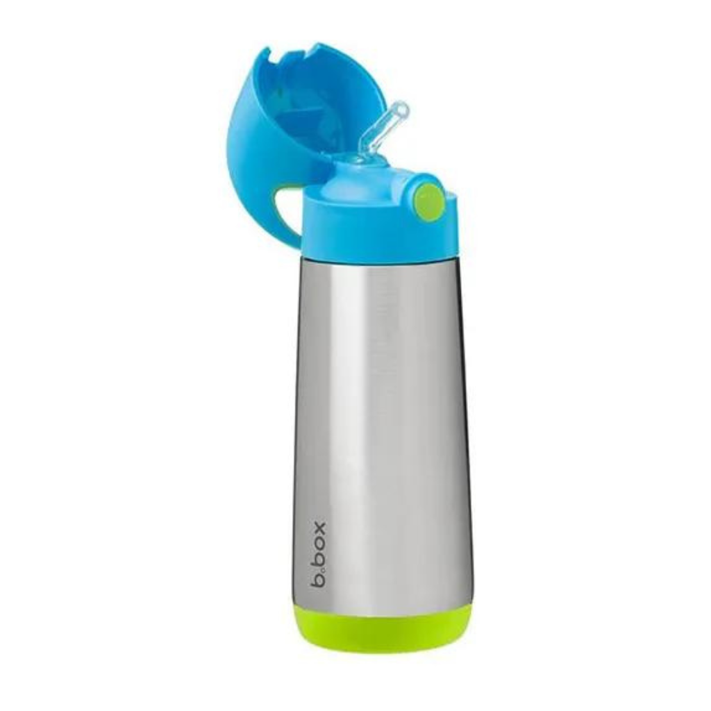 B box Insulated Sport Spout Drink Water Bottle 500ml Ocean Breeze Blue Green