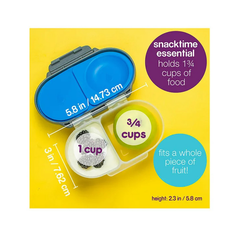 B .box Leak Proof 2 sections Snack box for Toddlers-Easy to Carry & BPA free