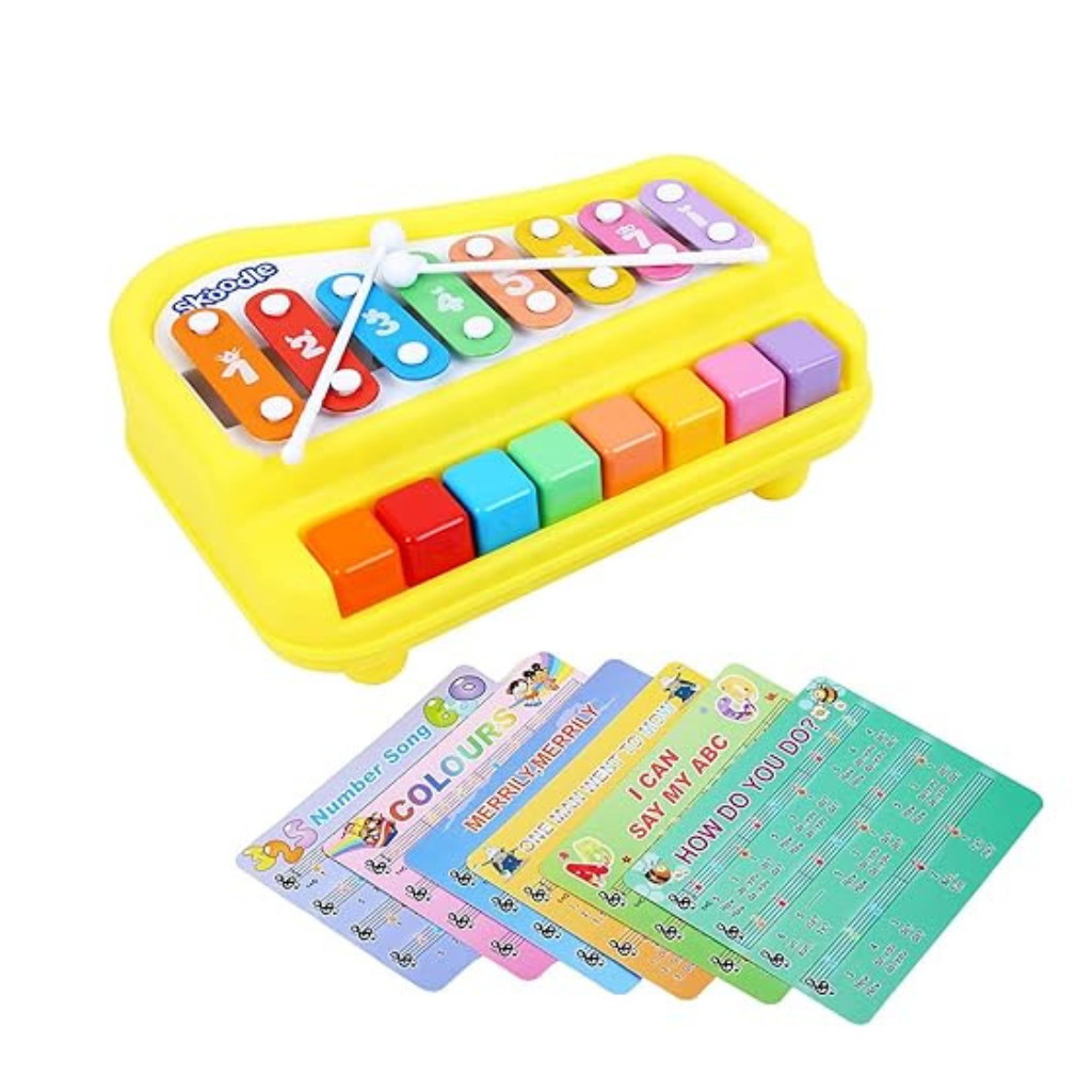 Skoodle 2-in-1 Xylophone Musical Piano Non-Toxic ,BPA free Suitable For Kids.