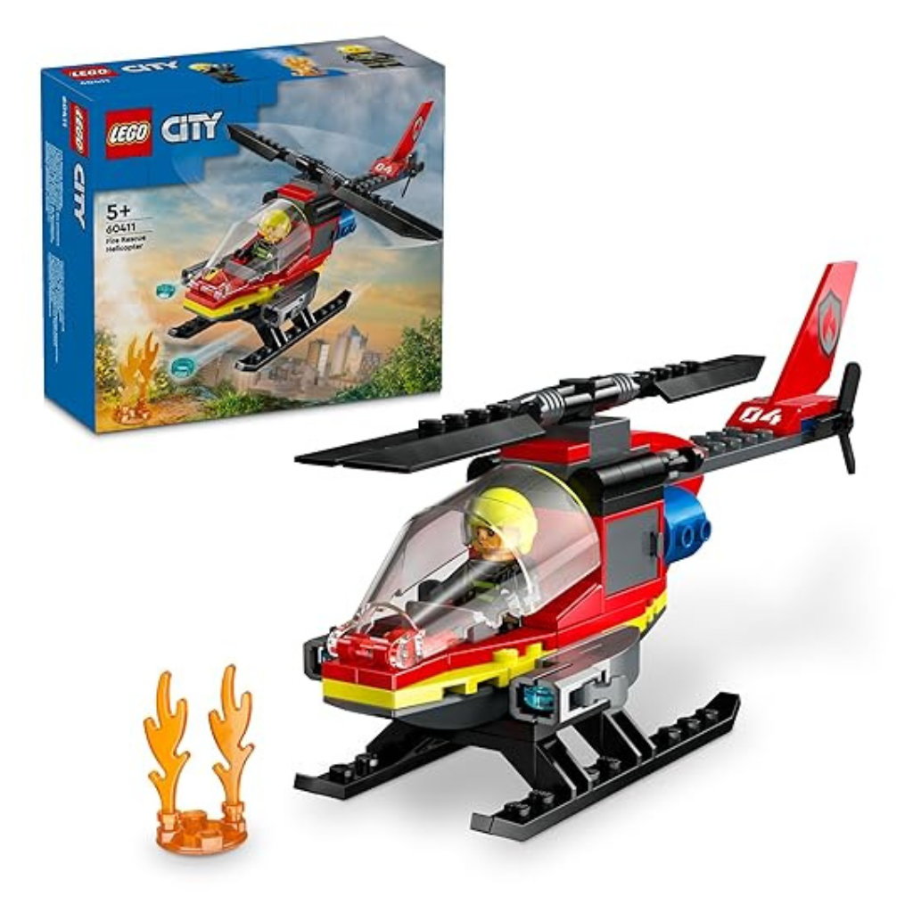 LEGO City Fire Rescue Helicopter Building Set (85 Pieces)