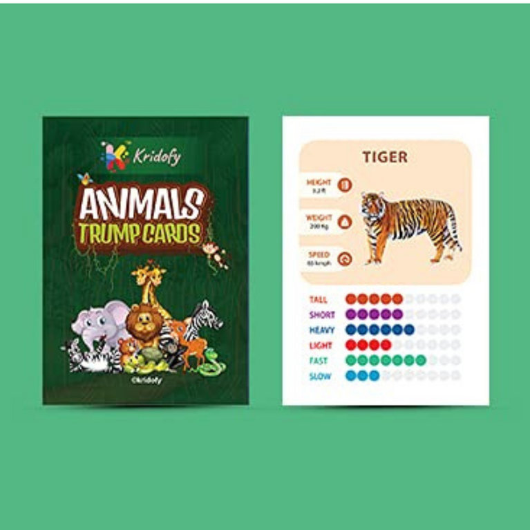 Kridofy - Animals Trump Cards Educational Toy