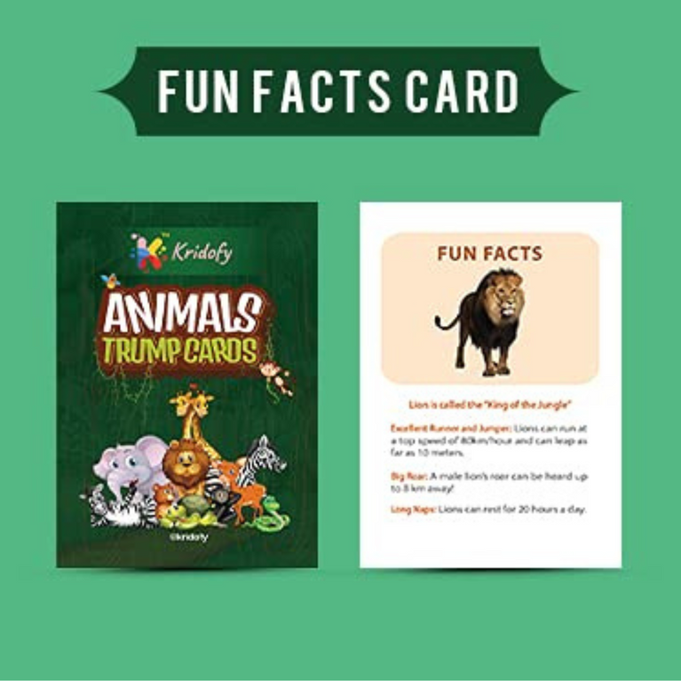 Kridofy - Animals Trump Cards Educational Toy