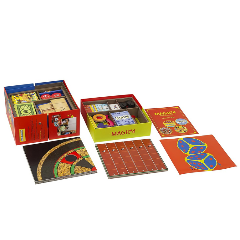 Magic4 Boy's and Girl's The Party Edition 4 in 1 Board Game - Multicolor, 5 Years and Above