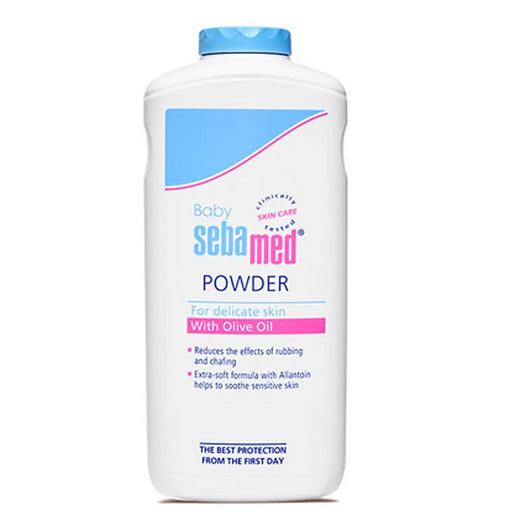 Sebamed Baby Powder| Olive Oil, Allantoin|Keeps newborn's skin fresh|absorbs sweat| 400 gm
