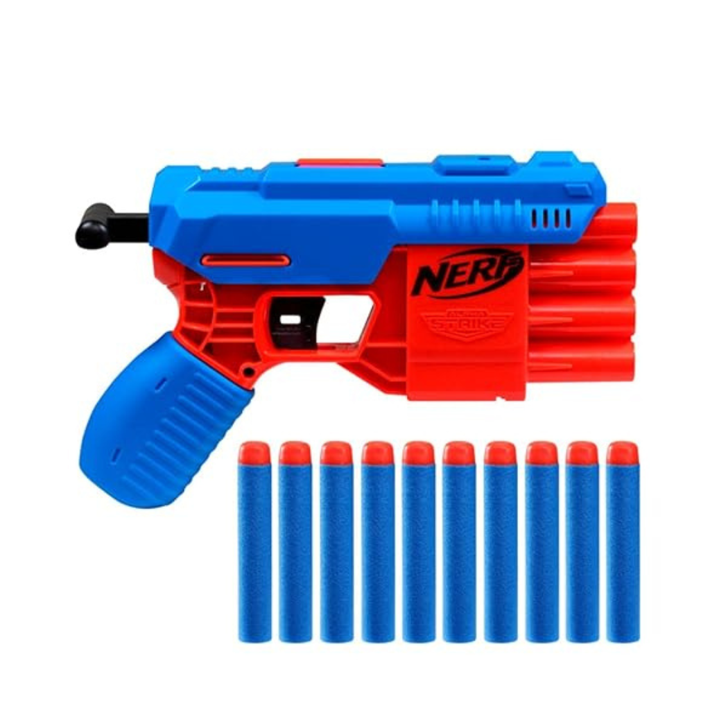Nerf Alpha Strike Fang Qs-4 Toy Blaster, Fire 4 Darts in A Row, 10 Nerf Darts