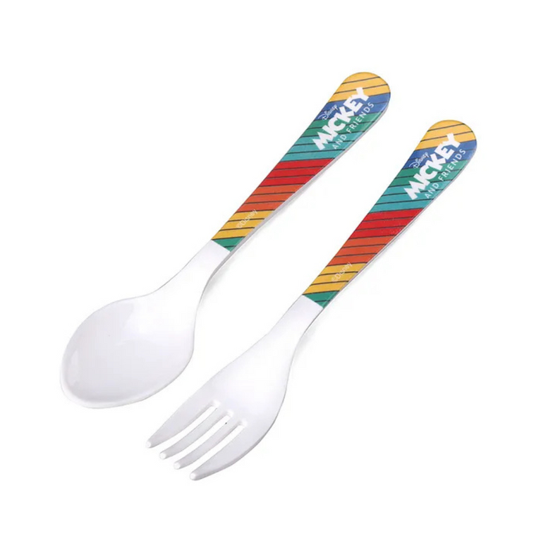 Servewell Mickey Theme Kids Fork and Spoon - Multicolour