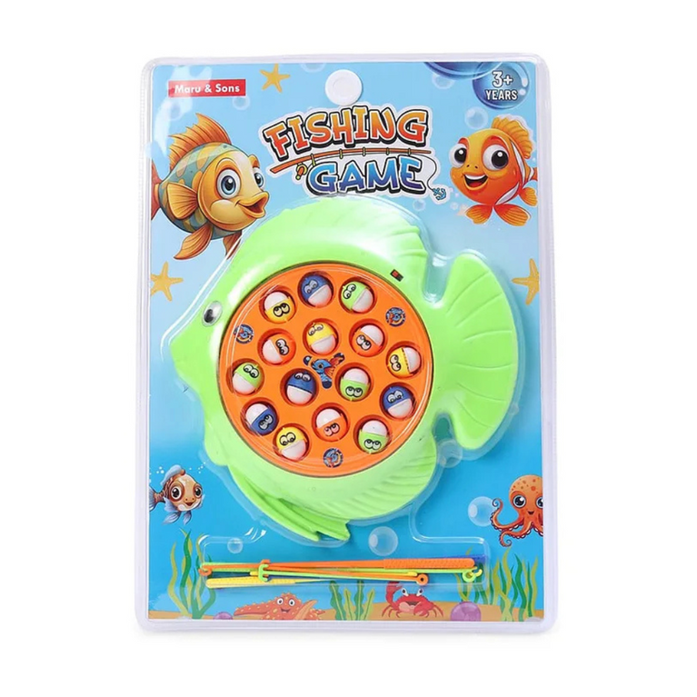 Maru & Sons Musical Fishing Game with Fishing Rod