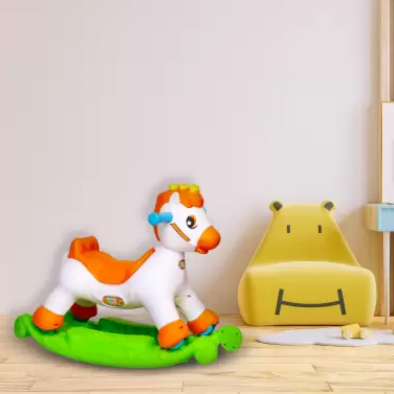 Young Wheels 3in1 Baby Horse Rocking Rider Toys, Horse kid Baby Rocker Indoors and Outdoors
