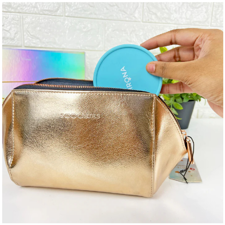 Scoobies-Bewitching Gold Makeup Pouch - Perfect for on the go