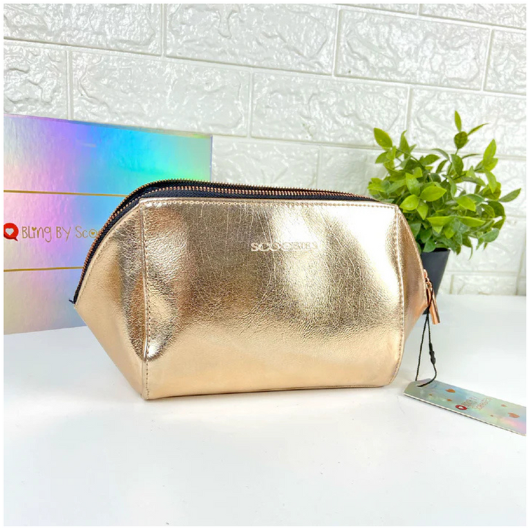 Scoobies-Bewitching Gold Makeup Pouch - Perfect for on the go