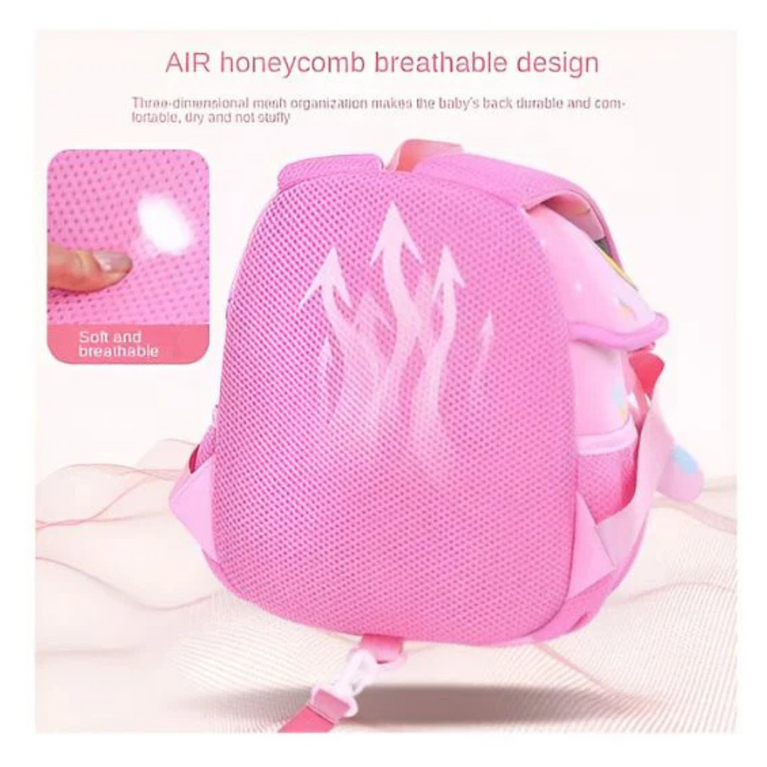 Ninos Mushroom Smiley Bag for Kids | Cute Kindergarten School Backpack | Large Storage & Fun Design