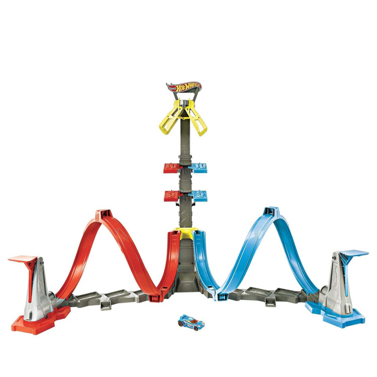 Hot Wheels Loop & Launch Track Set GRW39 With 1 Car - Multicolour