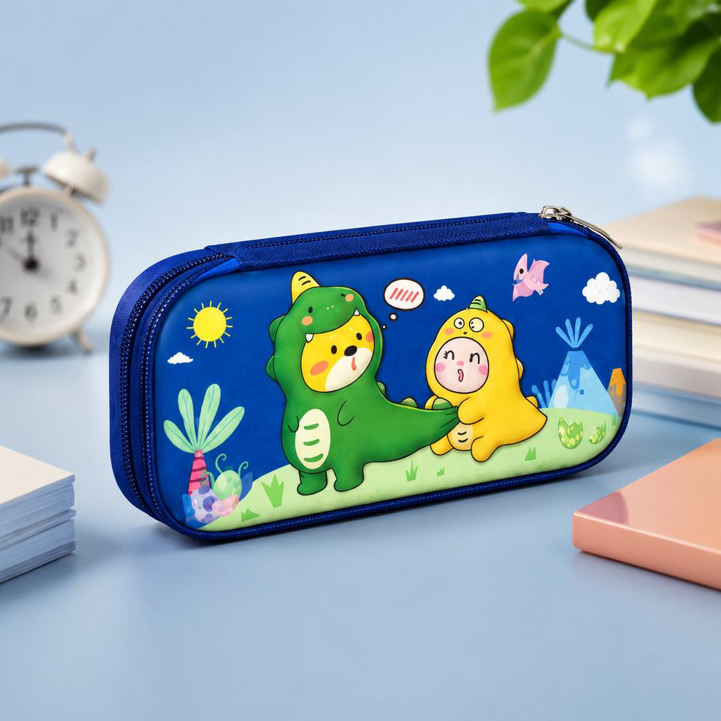 Kids Dinosaur Pencil Case – Hard Shell Large Capacity Stationery Organizer Box