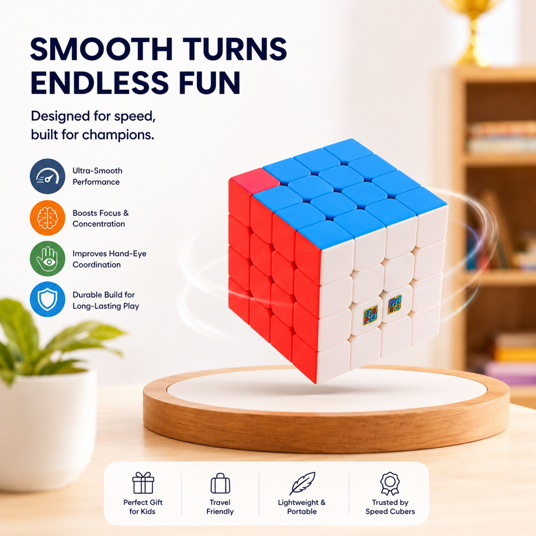 5×5 Stickerless Speed Cube | Professional Magic Puzzle Cube | Smooth Turning Brain Training Toy for Kids (6+ Years) & Adults