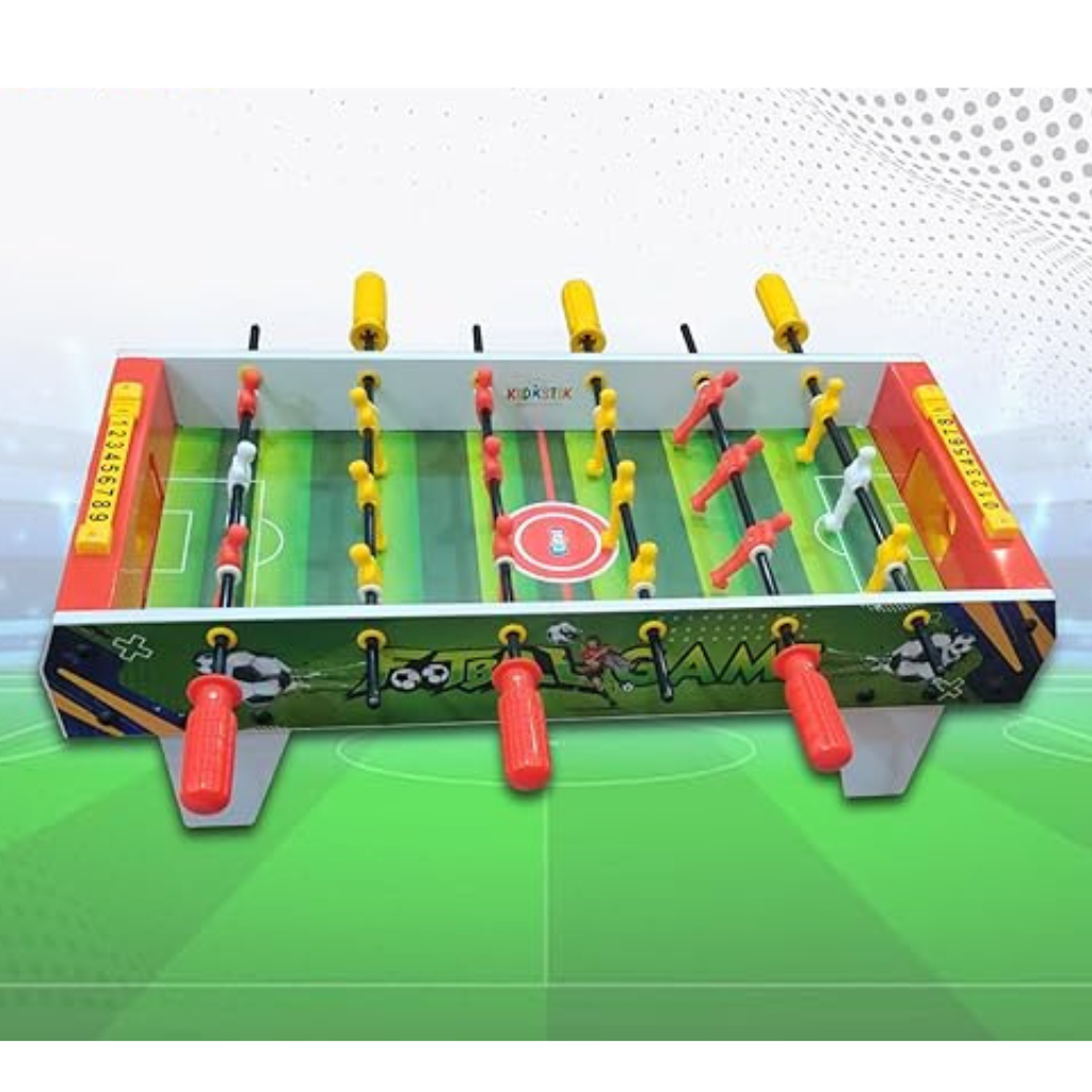 KIRAT- Junior 2 in 1 Foosball Table Game Mini Football Game Board Ludo Table Game Lightweight Table Top 6+years