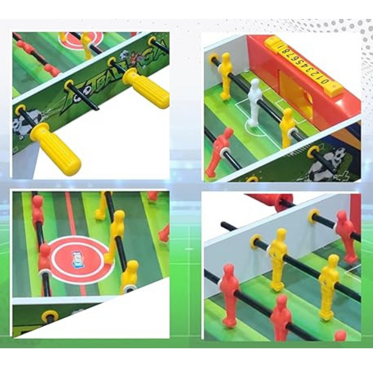 KIRAT- Junior 2 in 1 Foosball Table Game Mini Football Game Board Ludo Table Game Lightweight Table Top 6+years