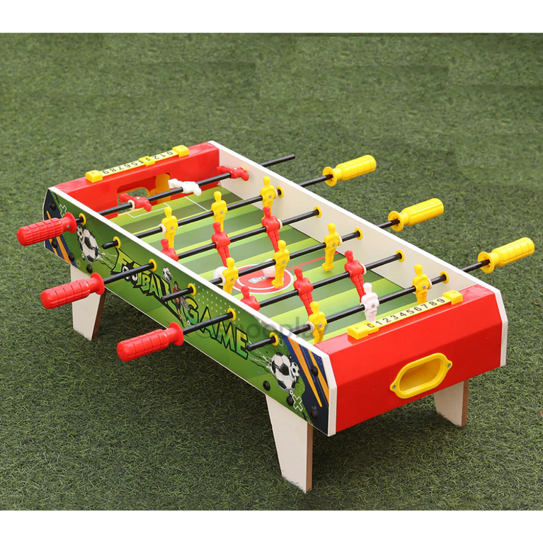 KIRAT- Junior 2 in 1 Foosball Table Game Mini Football Game Board Ludo Table Game Lightweight Table Top 6+years