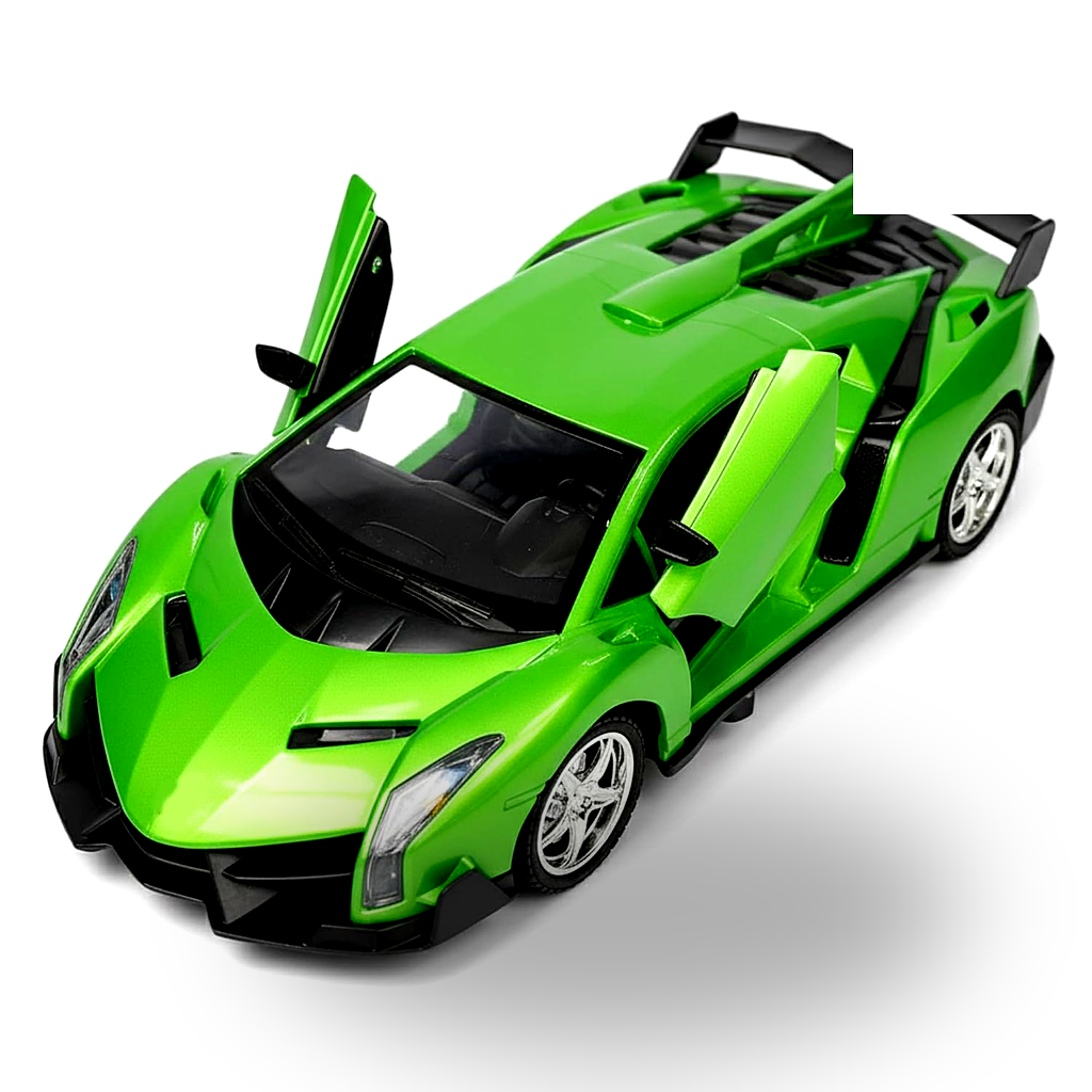 Remote Control Sports Car Toy for Kids with Scissor Doors | RC Supercar with LED Lights
