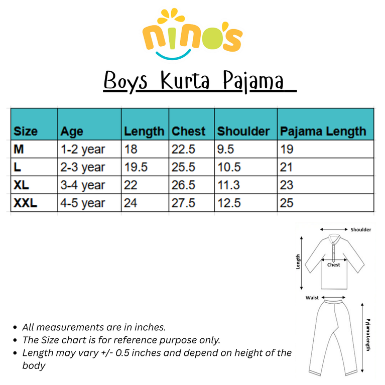 Ninos Boys Cotton Full Sleeves Festive Multidesign Party Kurta Pyjama Set- Red