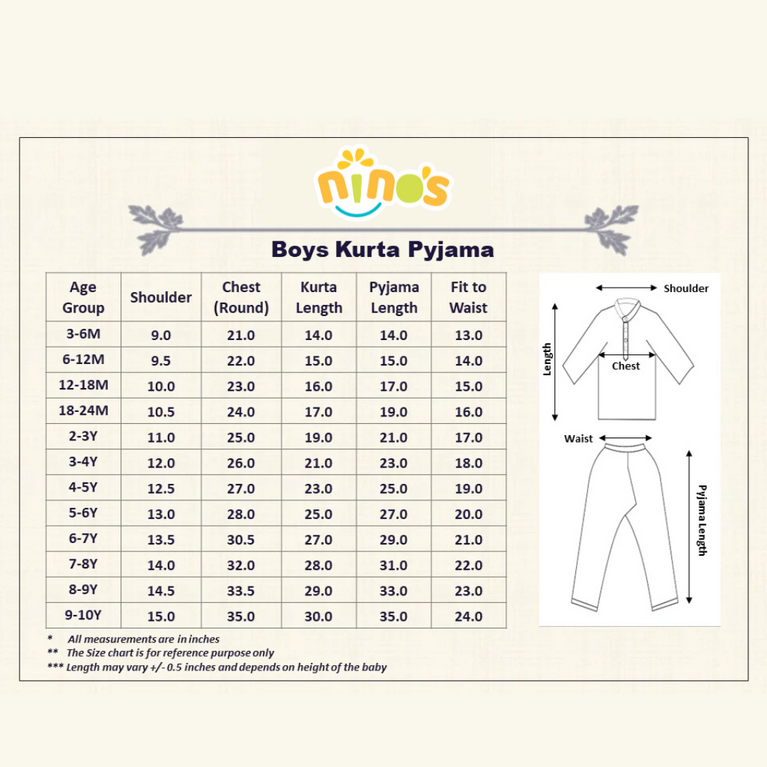 Colors Junior- Mandarin Collar Floral Printed Full Sleeves Regular Kurta Pajama Set