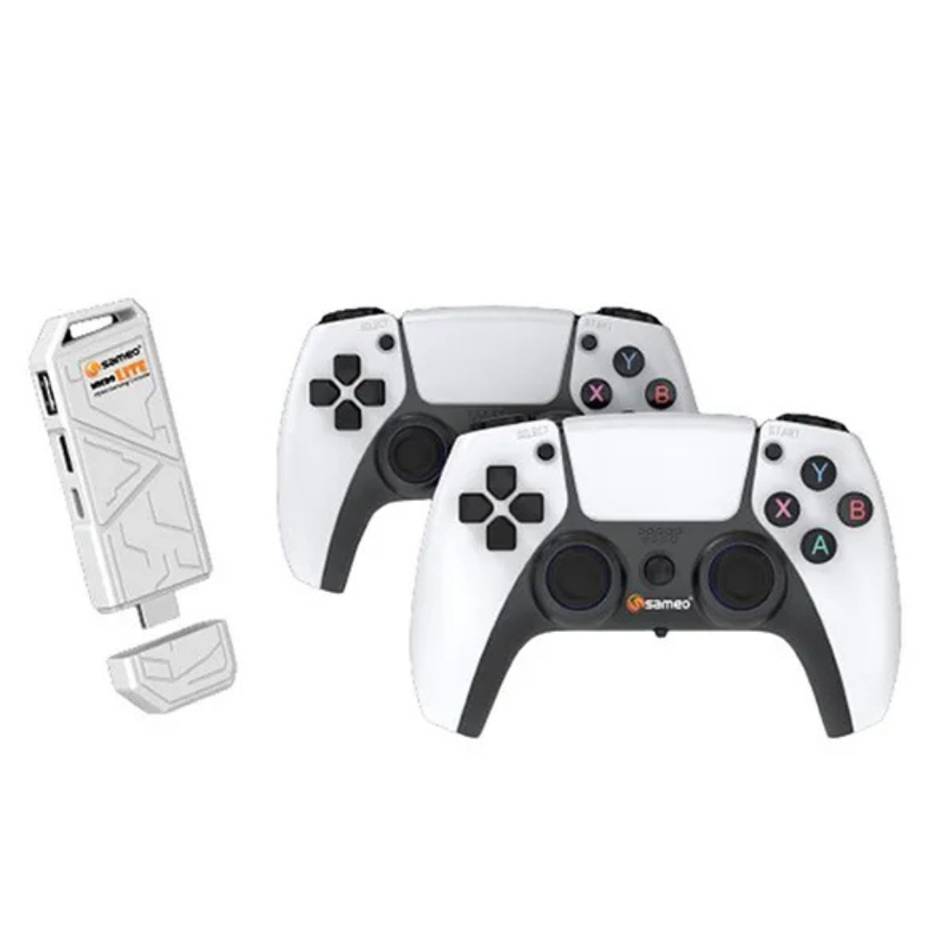 Sameo Micro Lite HDMI Gaming Console 4K Ultra HD Wireless TV Game Stick ,Video Game for Kids- White