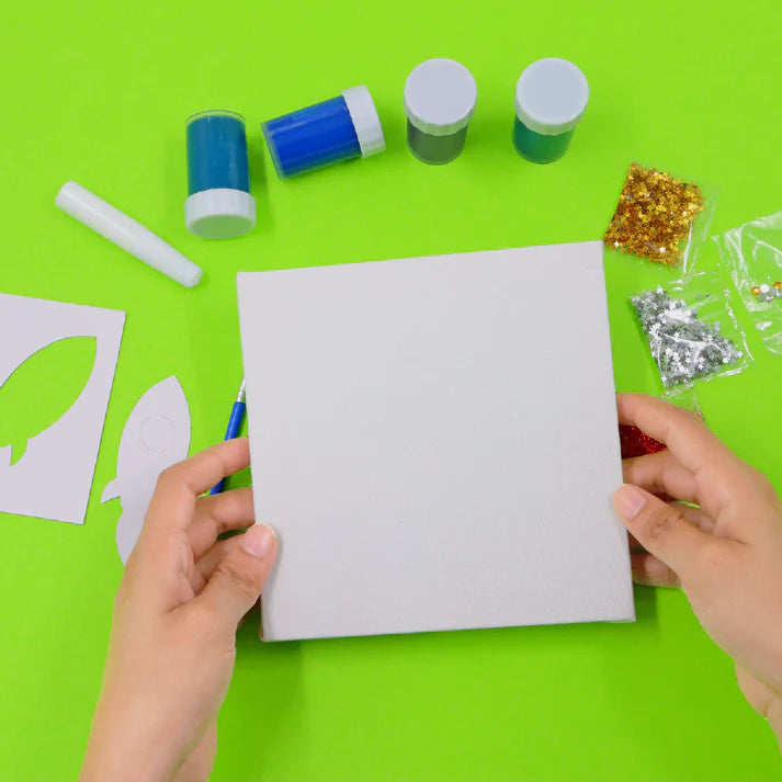 Scoobies-DIY Pouring Canvas Art - The Journey to Space