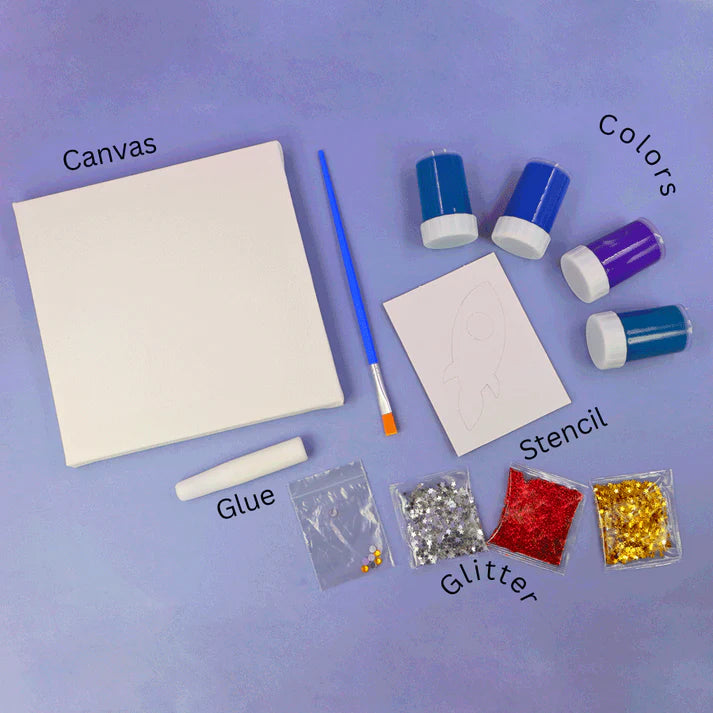 Scoobies-DIY Pouring Canvas Art - The Journey to Space