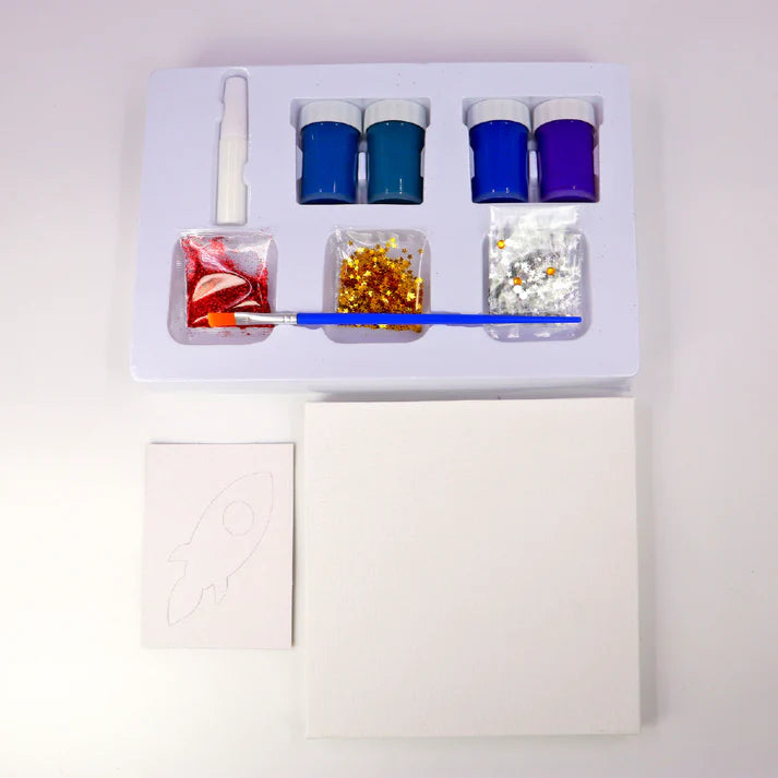 Scoobies-DIY Pouring Canvas Art - The Journey to Space