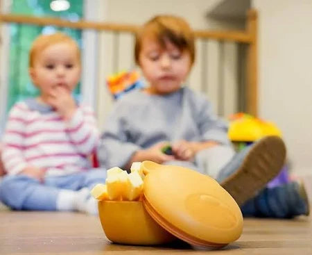 Melii Silicone Bowl with Lid & Utensils - Bear Brown