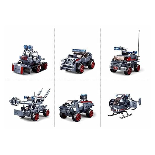 Sluban Command Vehicle 6-in-1 Building Blocks Kit for Kids (557 Pieces)