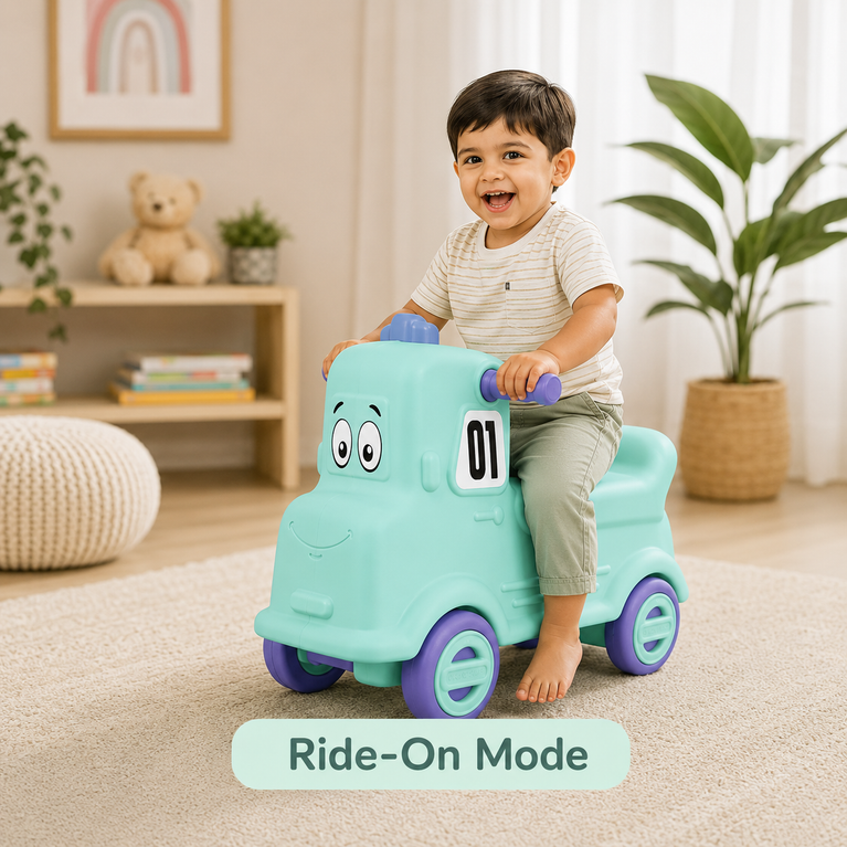 2-in-1 Rocking Ride-On Car for Toddlers – Convertible Baby Rider & Rocker Toy with Anti-Slip Base, Easy-Grip Handles and Smooth Wheels
