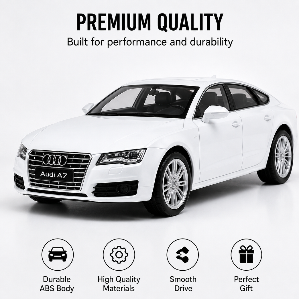 Audi A7 RC Remote Control Car for Kids | Rechargeable Battery | LED Lights | 2.4GHz Wireless Remote