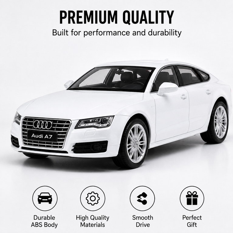Audi A7 RC Remote Control Car for Kids | Rechargeable Battery | LED Lights | 2.4GHz Wireless Remote