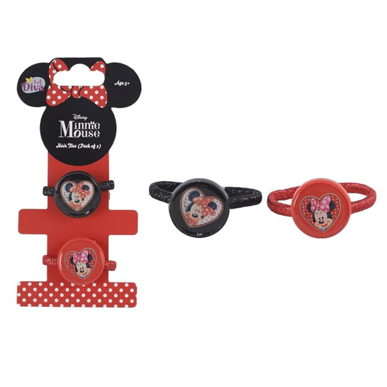 Minnie Mouse Hair Ties Set for Girls – Pack of 2 | Kids Hair Accessories