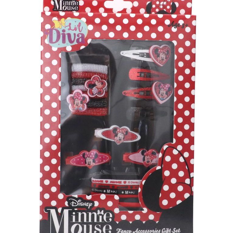 Minnie Mouse Fancy Hair Accessories Gift Set for Girls | Kids Styling Kit