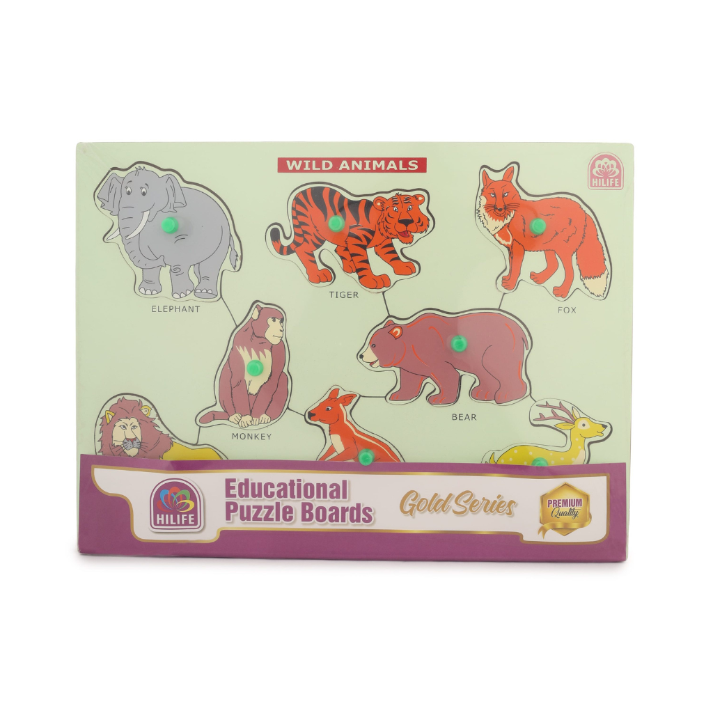 HLF10 WILD ANIMAL KNOBBED PUZZLE